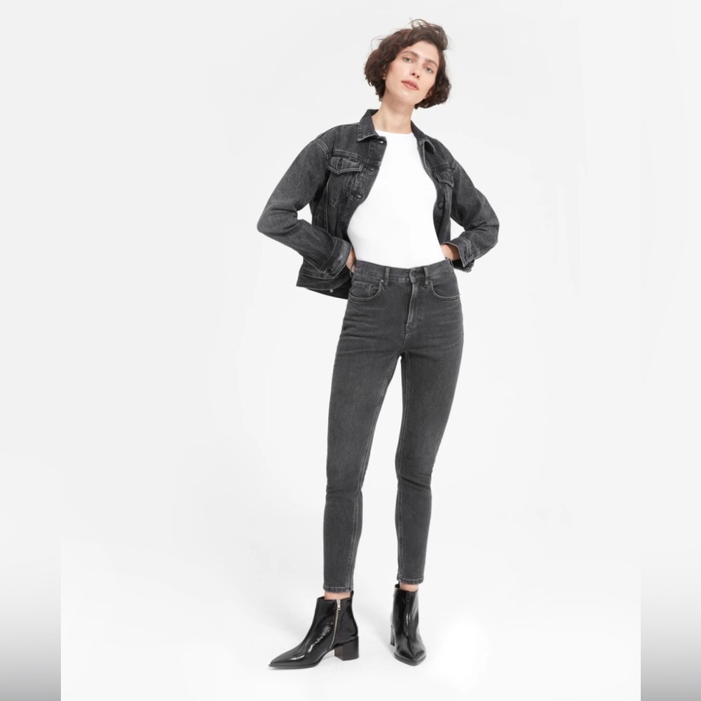 Everlane Women's High-Rise, Dark Gray Ankle Jeans